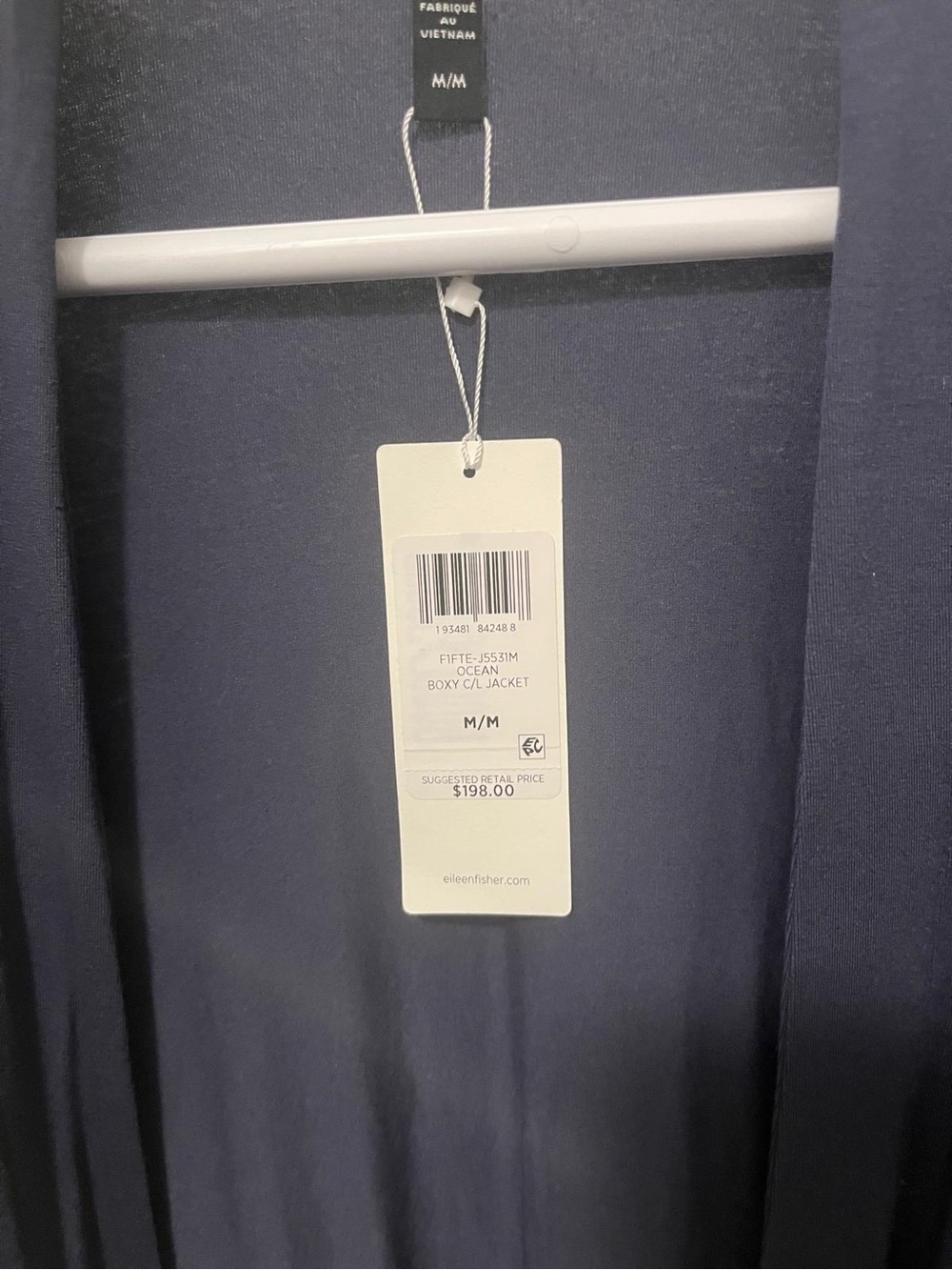 NWT Eileen Fisher Eileen Fisher Fine Jersey Elbow-Sleeve Jacket M - Picture 4 of 8